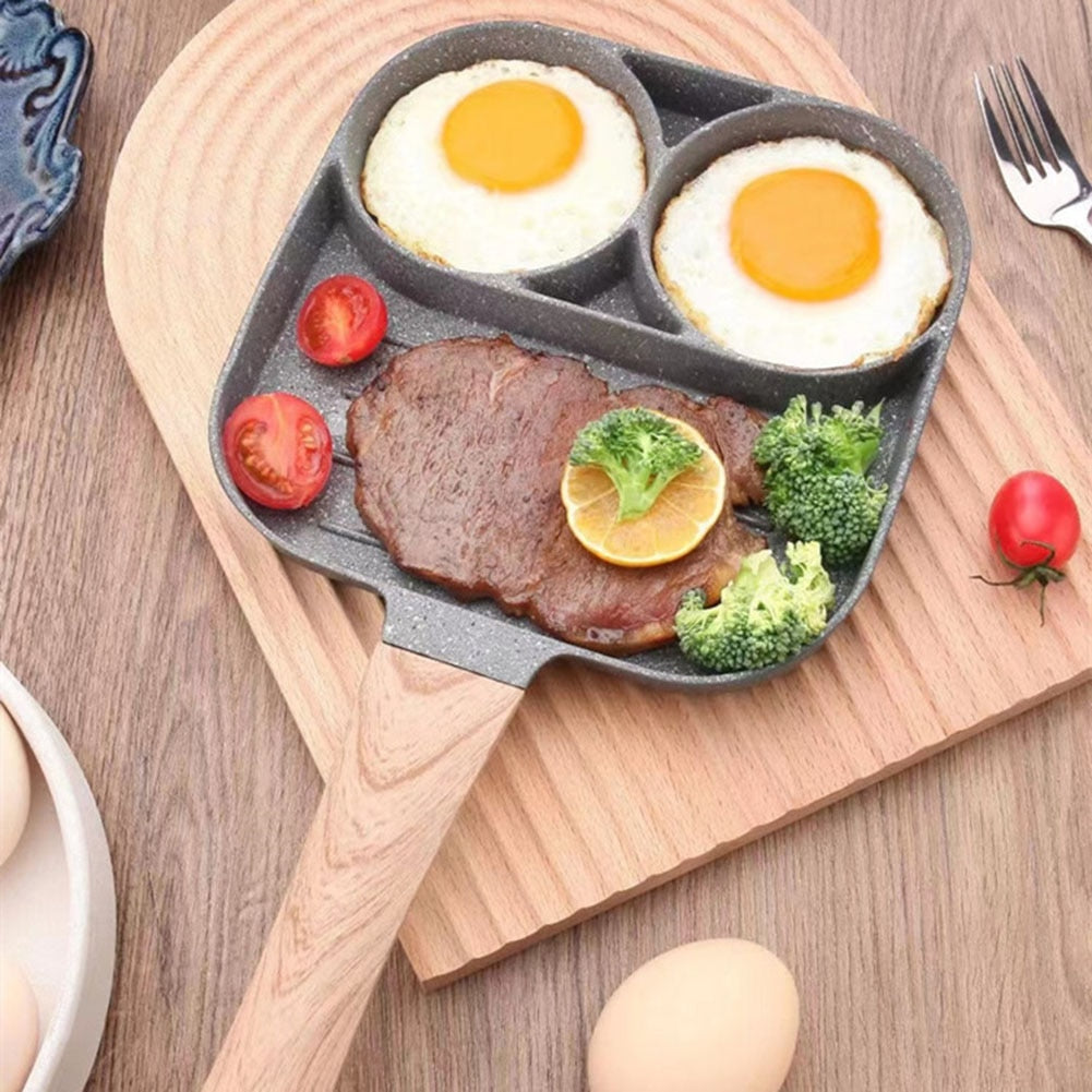 4-Hole Omelet Pan Frying Pot Thickened Nonstick Cooking Pan in