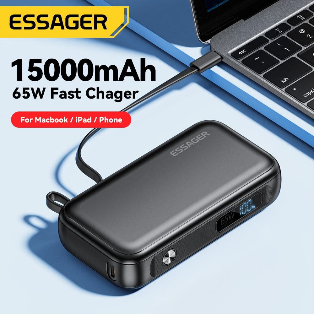 USAMS 30000mAh 65W Fast Charging Power Bank For MacBook iPad iPhone PD QC  FCP SCP AFC