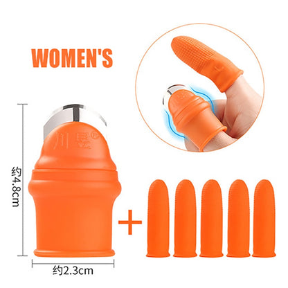 1 Set Silicone Finger Protector With Blade For Fruits Vegetable Thumb Knife Finger Guard