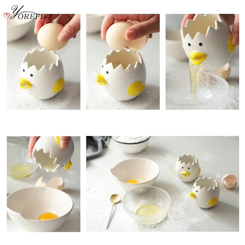 Cute Kitchen Ceramic Egg Separator