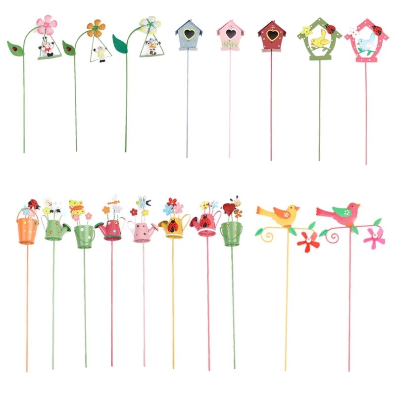 Hummingbird Feeder Metal Daylily Flower Garden Stakes Floral Garden Stake  Decoration Outdoor Mangeoire Oiseaux Exterieur