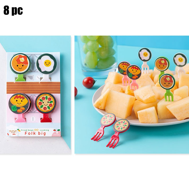 Palillos Para Fruta De Niños Kids Rat Head Bow Food Picks Cartoon Cute  Bento Forks for Lunch Box Decorative Accessories