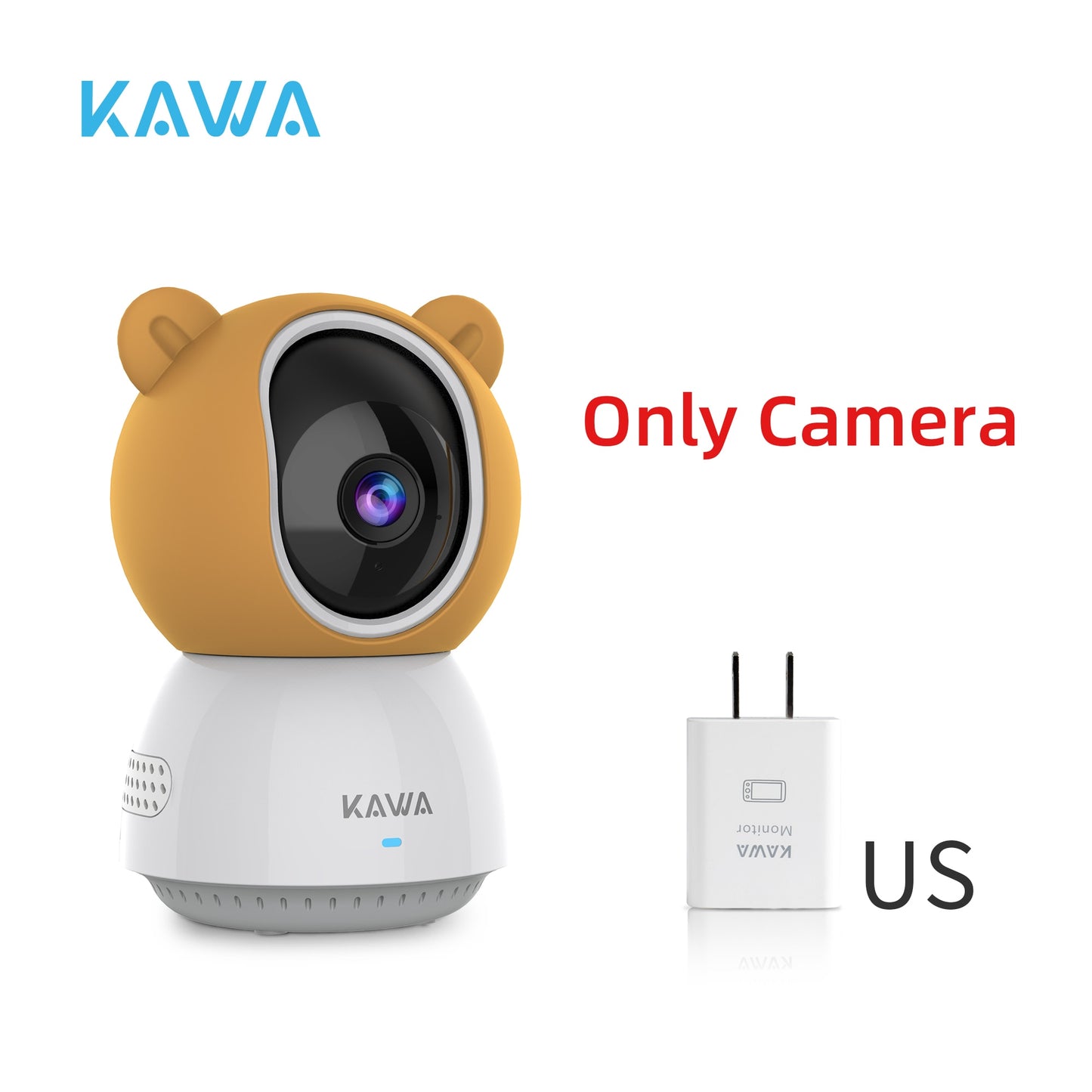 KAWA 2K Baby Monitor with Cameras Audio Video Nanny Wireless Camera with  4000mAh Battery 5 Inch Screen TF Card Night Vision 360°