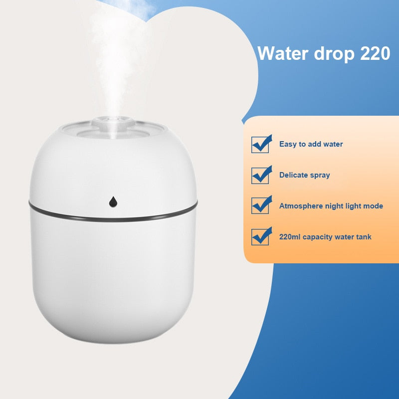 Portable Mini Air Humidifier USB Ultrasonic Essential Oil Diffuser Hom –