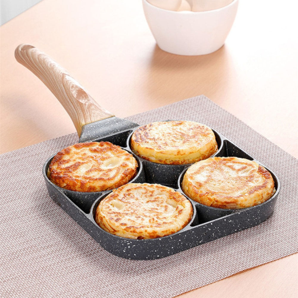 4 Hole Frying Pan Thickened Omelet Pan Non-stick Egg Pancake