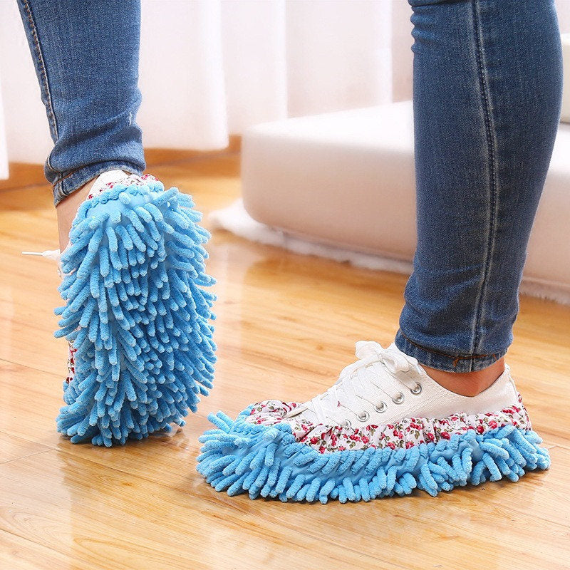 Multifunction Floor Dust Cleaning Slippers Shoes - Lazy Mopping Shoes