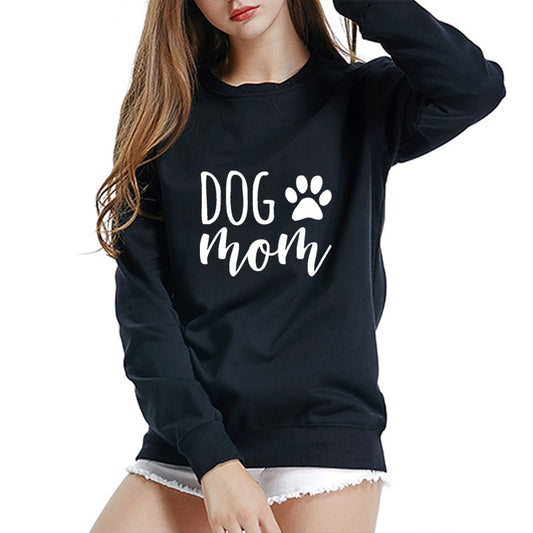 100%Cotton Autumn DOG MOM Sweatshirt
