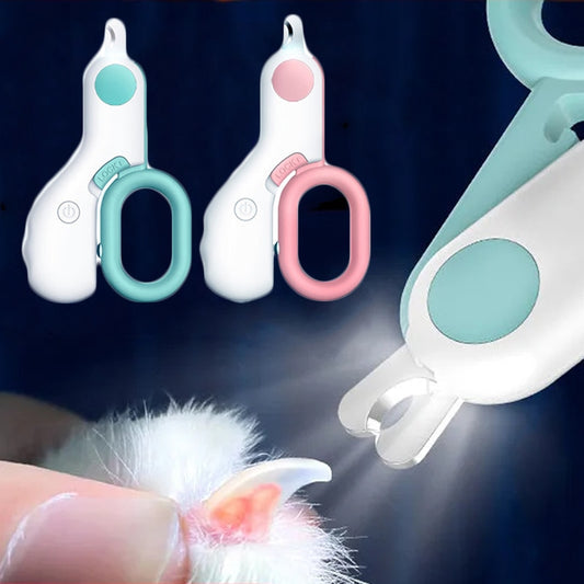 Professional Pet Nail Clippers Led Light Pet Claw Trimmer for Cats Dogs Small Animal Care Grooming Tools Pet Products