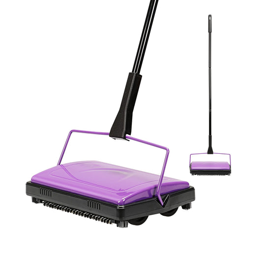 Eyliden Carpet Floor Sweeper Cleaner for Home Office Carpets Rugs Undercoat Carpets Dust Scraps Paper Cleaning with Brush